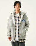 [UNISEX]Big Line Bear Smile Wappen Hood Zip-Up