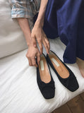Tsumu Suede Ribbon Flat Shoes