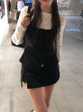 Toa Dot Halter Sleeveless Boat Neck Long Sleeve T-Shirt