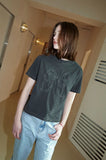 Ribbon Denim Pigment Crop TEE