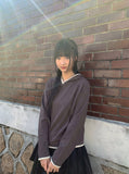[BAONHAUS] Crea Flower Layered Hoodie