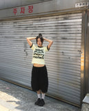 Beyou Lettering Ringer Short Sleeve T-Shirt