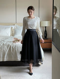 Leburne Punching Lace Banding Skirt