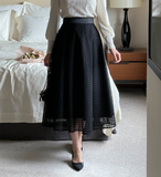 Leburne Punching Lace Banding Skirt