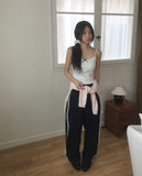 Eder Dot Ribbon Lace Cap Sleeveless