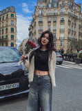 Ronnie Semi Crop Soft Fur Cardigan