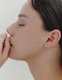 H Edition Silver Pillow Earrings