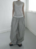 Utility Check Cargo Balloon Pants