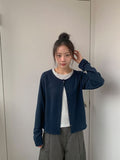 [BAONHAUS] Pelky Layered Rib Cardigan
