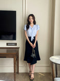 Pure Tulip Chiffon Tie Blouse