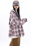 Reims over hooded check shirt