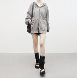 [NONCODE] (Unisex) Miffen Two-Way Washing Hood Zip Up