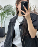 Ropel nylon half jacket