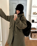 Pine Long Field Padded Hooded Jumper