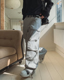Himon Sweat Dart Pocket Cargo Wide Pants