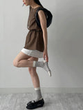 Wrinkle String Sleeveless Blouse
