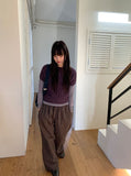 Shuel Wool Cable Short Sleeve Knit
