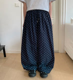 Giltes Dot Cotton Banding Wide Pants