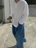 Henry Neck Silket Loose T-Shirt