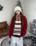 Diven Stripe Wool Muffler