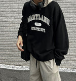 【COSYHARU】Londer Color Scheme Nylon Hood Sweatshirt COSYHARU】Londer Color Scheme Nylon Hood Sweatshirt