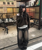 Comfy Knit Zip-Up Two-Way Cardigan