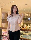 Denlua Double Button Jacket Blouse