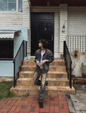 Desert washed wide denim