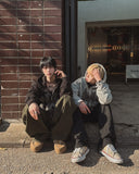 Solin Stonewashed Diagonal Cargo Pants