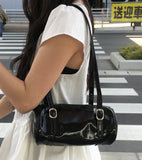 Jason Enamel Round Shoulder Bag