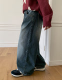 [unisex] Funmi washed cut balloon denim pants