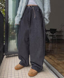 Diano raw balloon denim pants