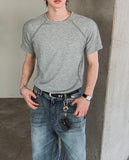 Layden Ribbed Cut-out Short Sleeve T-shirt