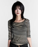 Anna Stripe Short Sleeve Tee