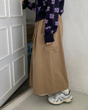 Mittim banding cargo long skirt