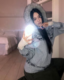 Newa Nordic Fur Two-Way Knit Hooded Zip-Up