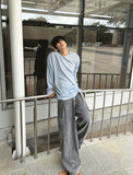 Balloon Stitch Cargo String Denim Pants