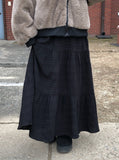 Roit Check Frill Long Banding Skirt