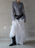 Resin Bohemian Unbalanced Tiered Skirt