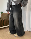 Coriku Washing Wide Balloon Denim Pants