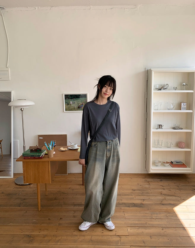 【BAON】Binro Vintage Washed Denim Pants BAON (バオン) - ビンロビンテージウォッシングデニムパンツ