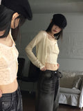 [SET] Idylle Vintage Lace Sleeveless Button Cardigan Set