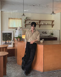 KEF Semi-Wide Black Jeans
