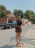 Pudded Cotton Bike Skirt