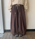 [Unisex] Turnedin Corduroy Rivet Balloon Wide Pants
