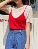 [Bustier set] Bier Layered Short Sleeve Knit