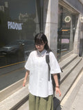 [BAONHAUS] Minep Linen Over Short Sleeve Shirt