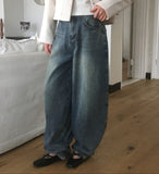 Gent Curve Balloon Wide Denim Pants