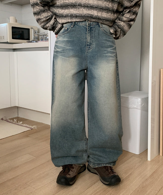 【BAON】Hasji Washing Denim Pants BAON (バオン) - ハッジウォッシュ加工デニムパンツ / Hasji