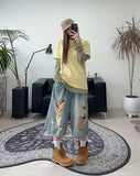 Arpa Damaged Bermuda Denim Pants